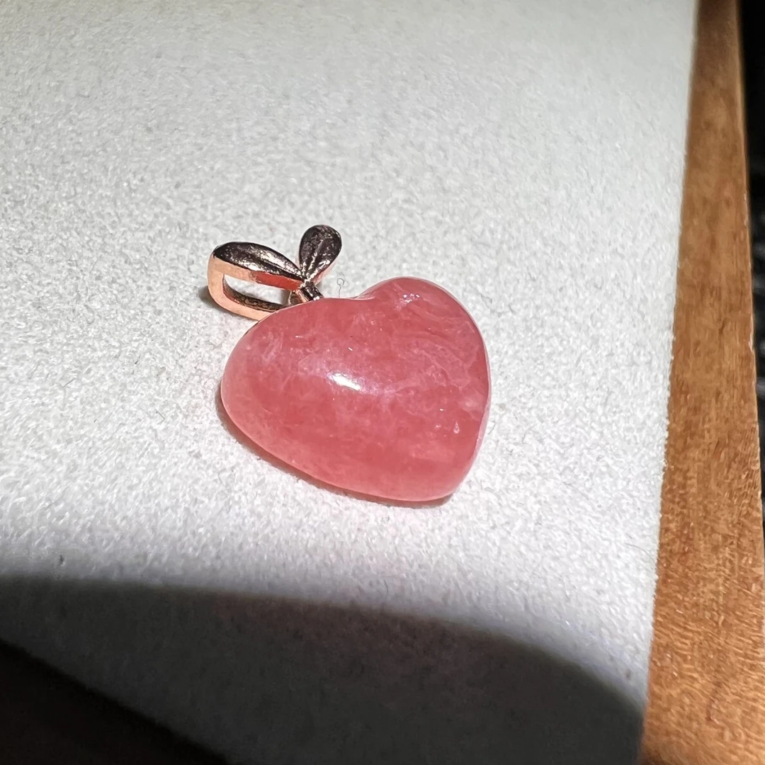 s925银红纹石心形吊坠 KT24032915