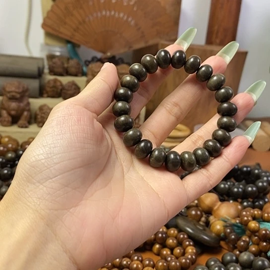 老山檀香阴沉9-12算盘珠手串