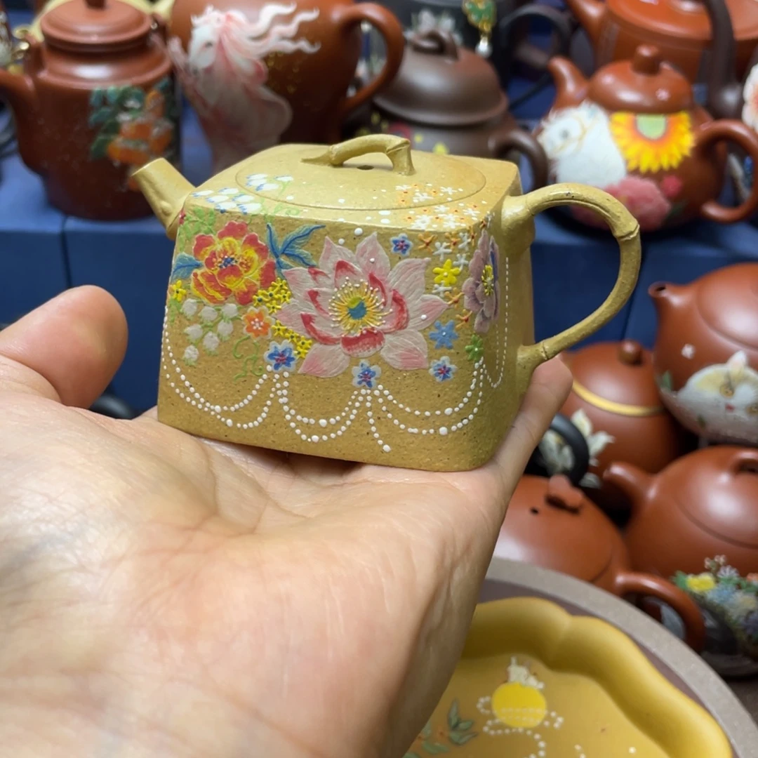 婉***蘭红泥茶杯紫砂茶壶140cc