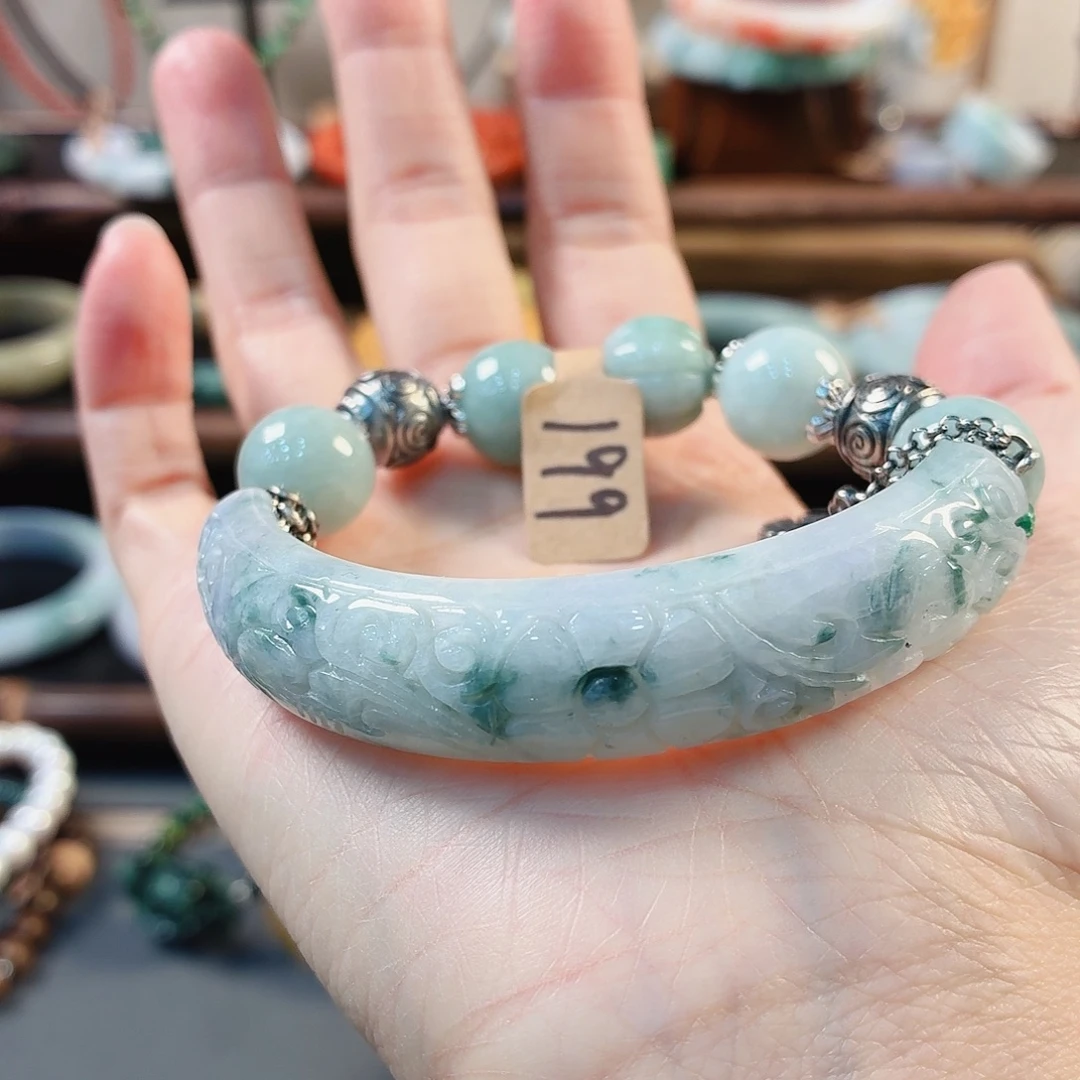 B***ꪀ翡翠未镶嵌手链手串