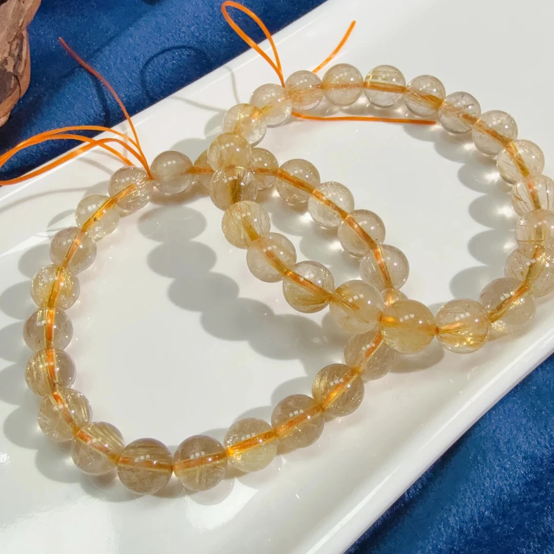 【伟伟鉴定】金发晶 圆珠手串9+ 多样性发货发一件