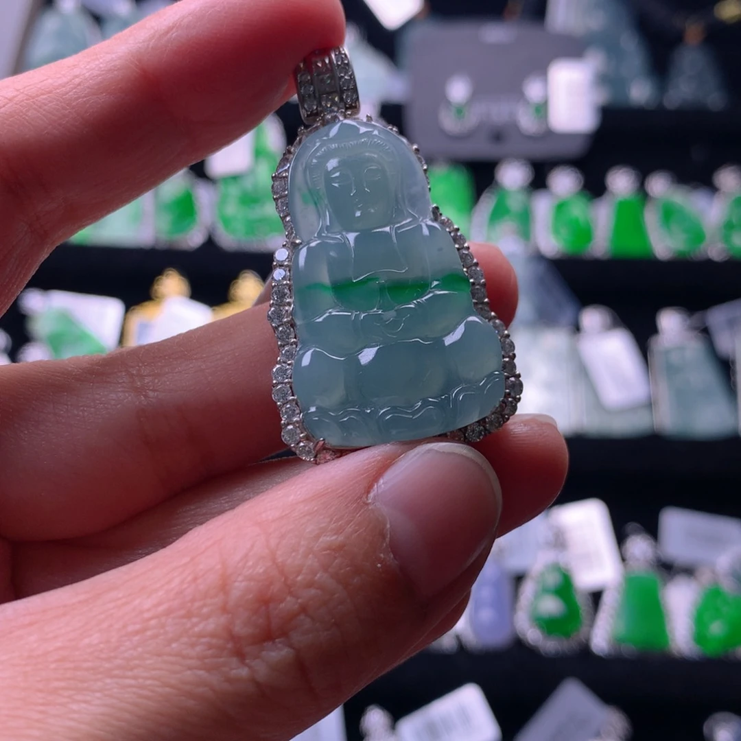 【闪购商品】颈饰银S925镶嵌翡翠