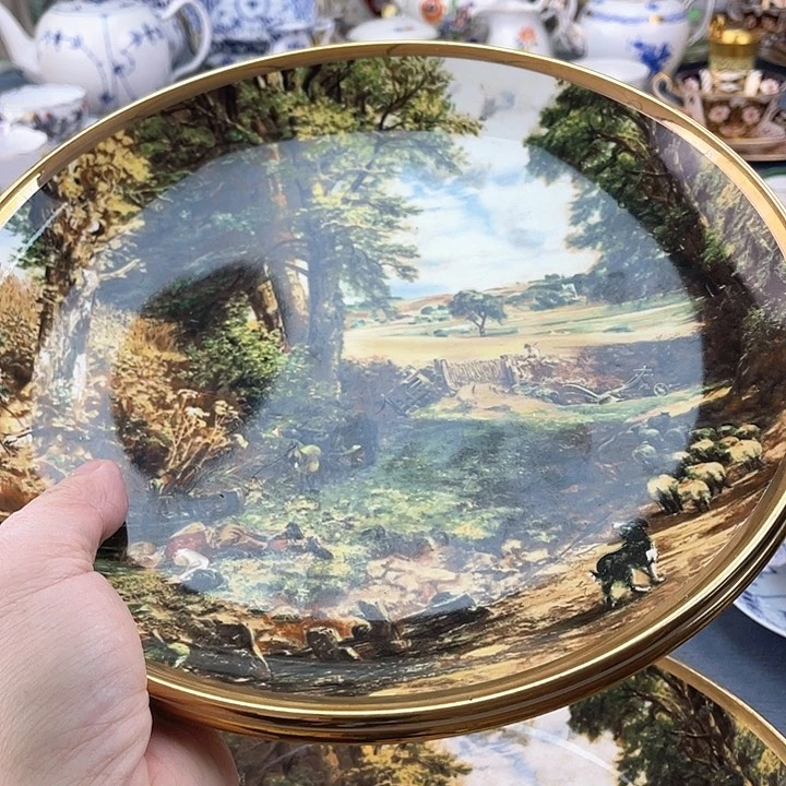 中古海外欧瓷精品花**华