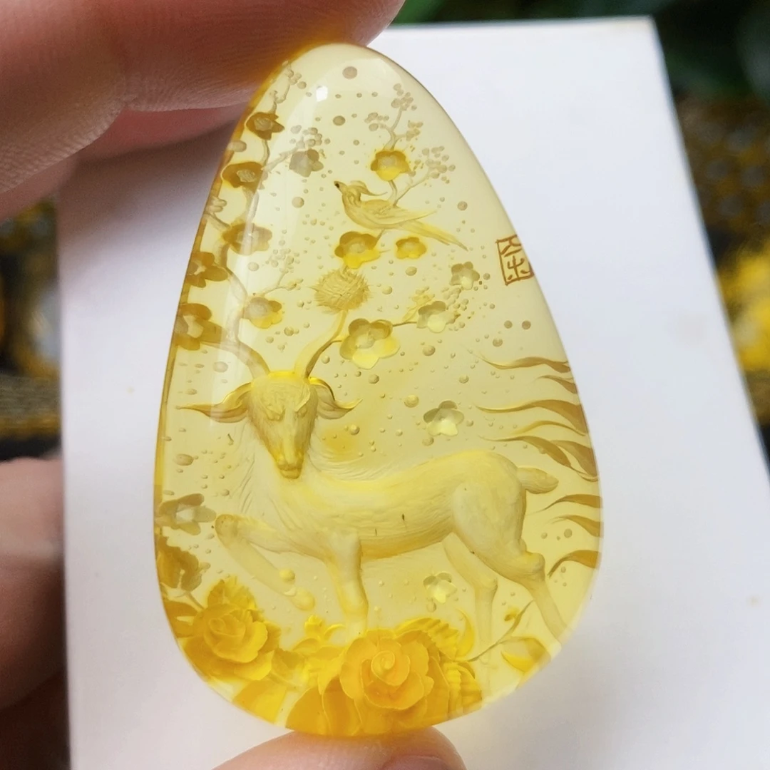 【闪购商品】金珀吊坠(不含链)未镶嵌