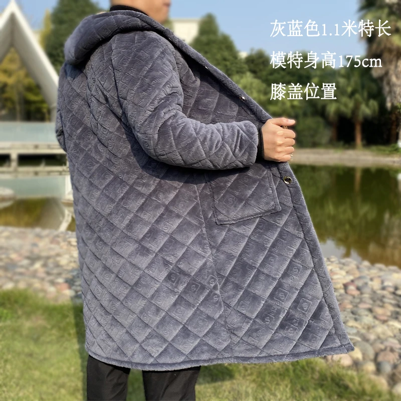 省服糕糕绒特厚保暖外套罩衣时尚外出服男士耐脏工作服防污冬季服
