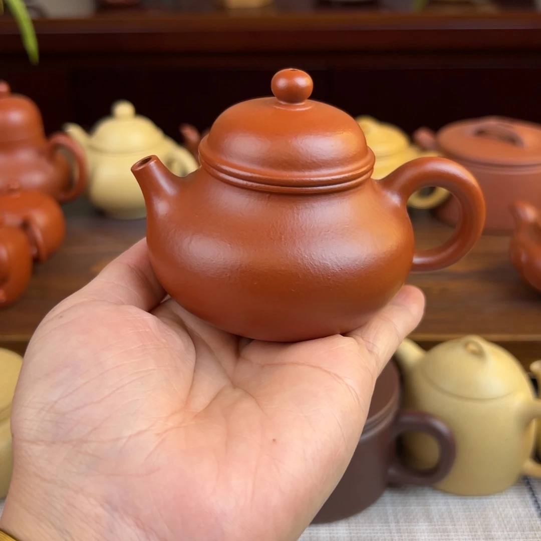 茶壶紫砂朱泥容天全手120cc
