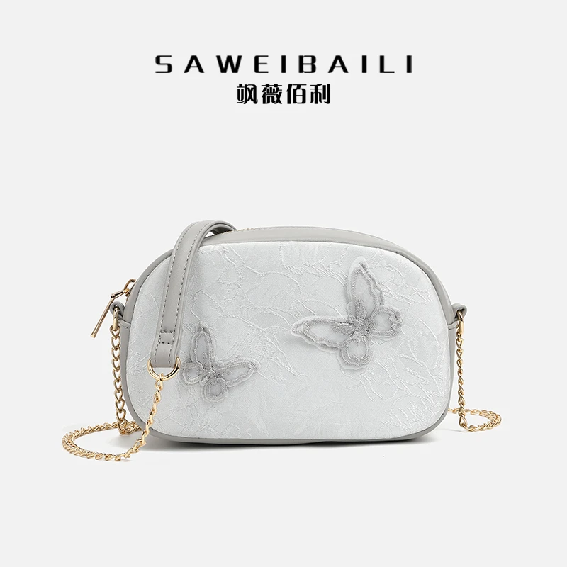 【工厂直销】(19*8*12cm)「蝶舞轻纱」相机包女链条单肩包-60133-8