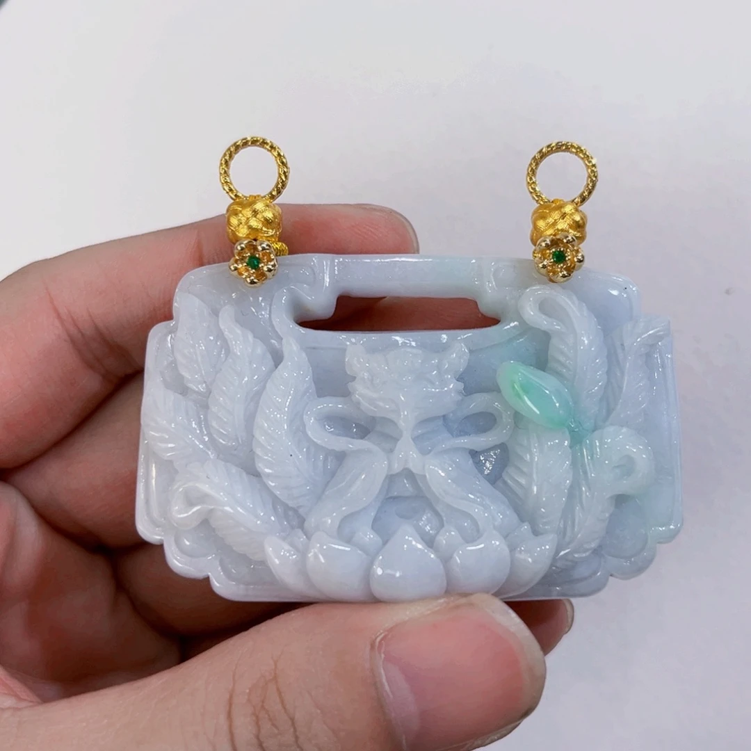翡翠合金吊坠(赠链)代编织
