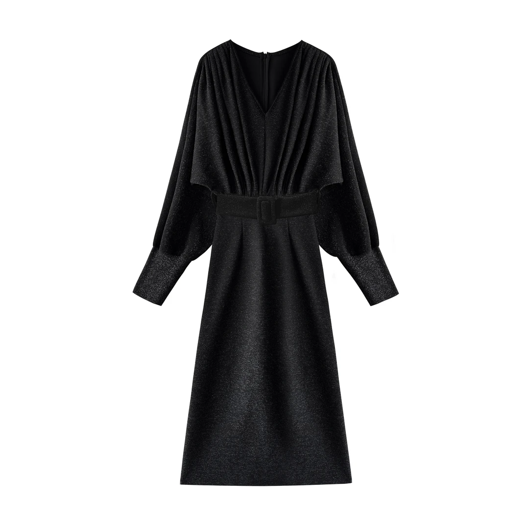 【嘉姐高定】秋季款印花长袖气质显瘦法式轻奢温柔连衣裙TX05QZ5425