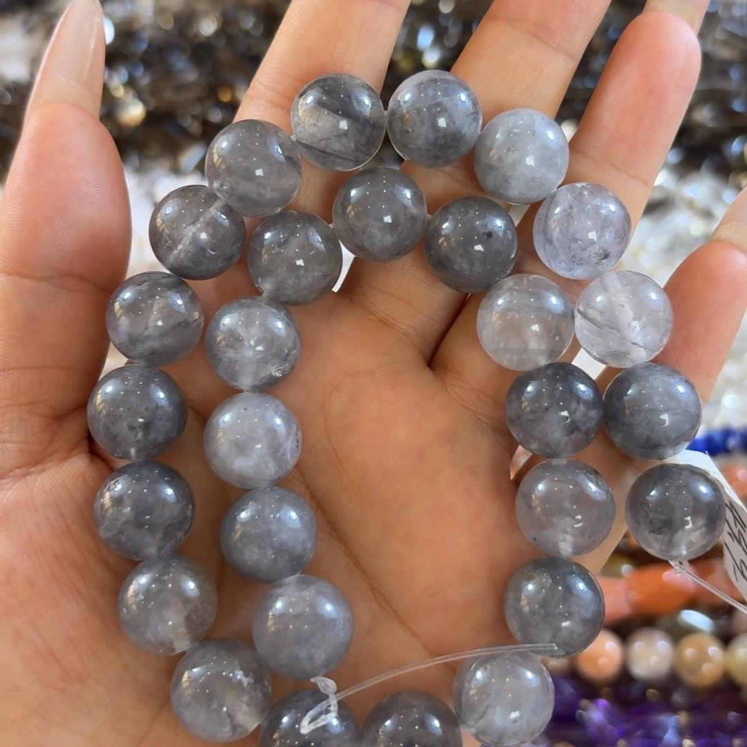 玛瑙/玉髓未镶嵌珠宝半成品云雾水晶卡14