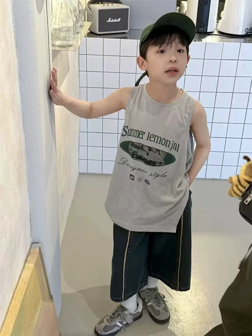 AC458~夏季套装组合M6036/90865  灰色背心