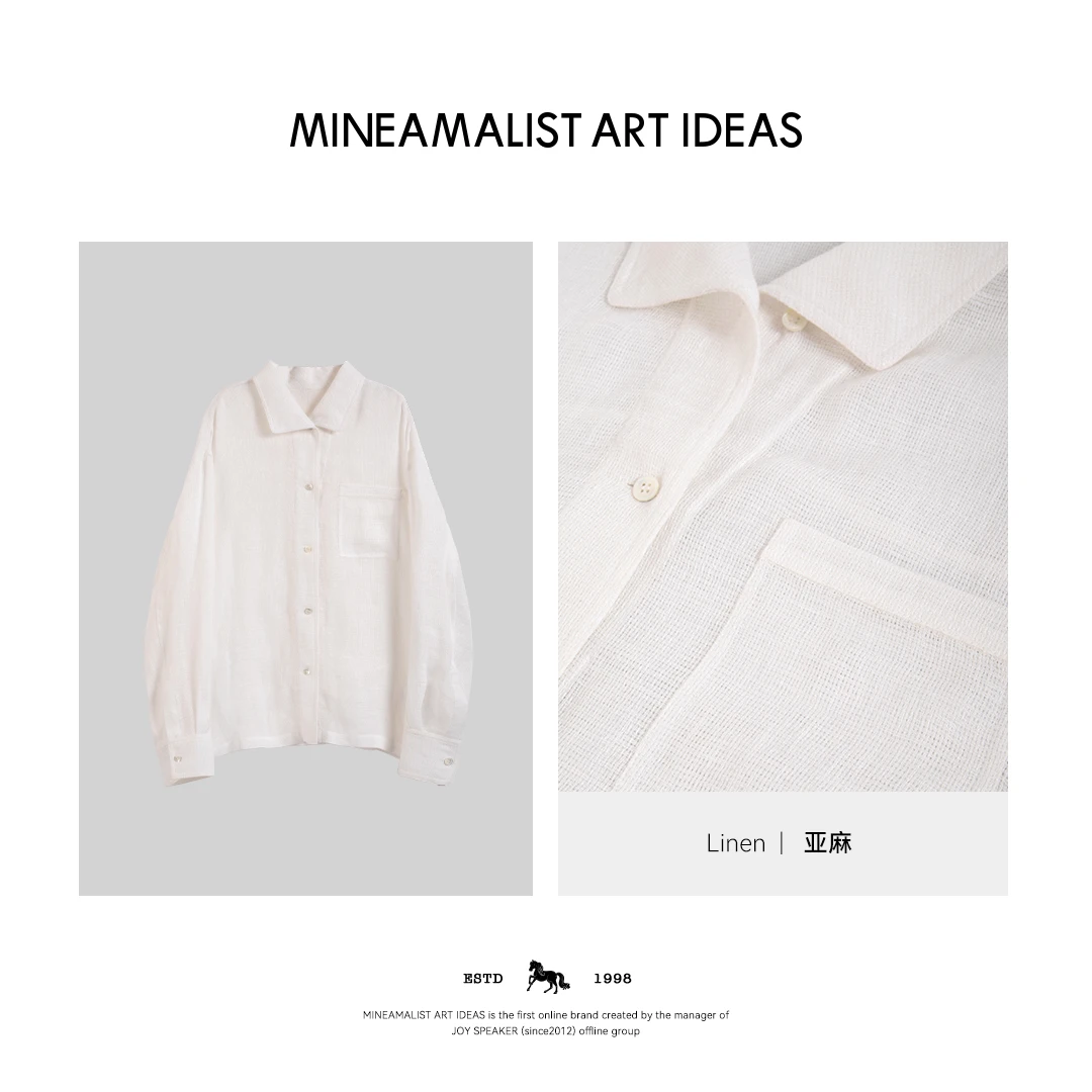 MINEAMALIST ART IDEAS夏季强捻亚麻衬衫外套3711M
