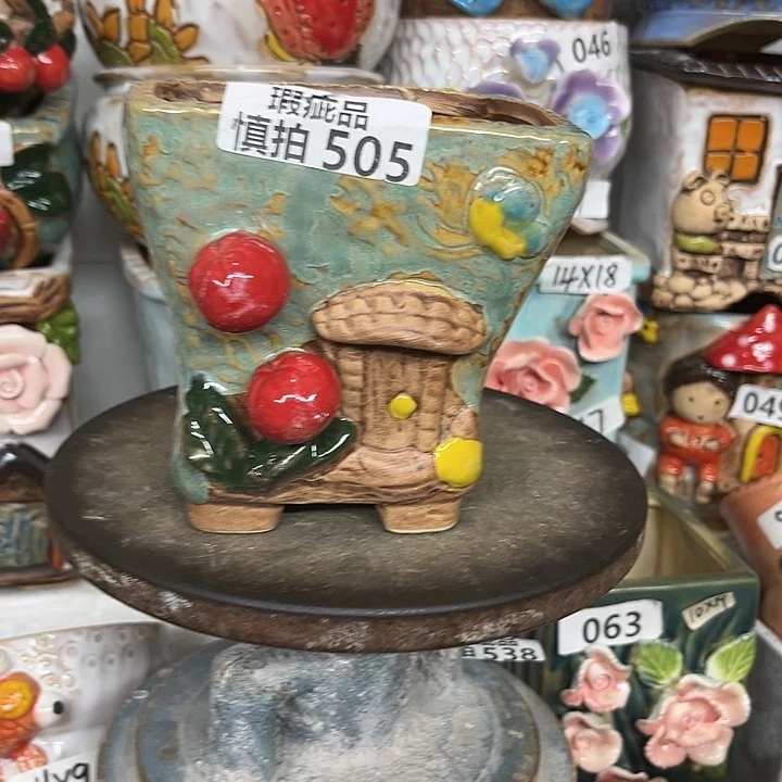紫砂花盆粗陶材质多肉花盆505