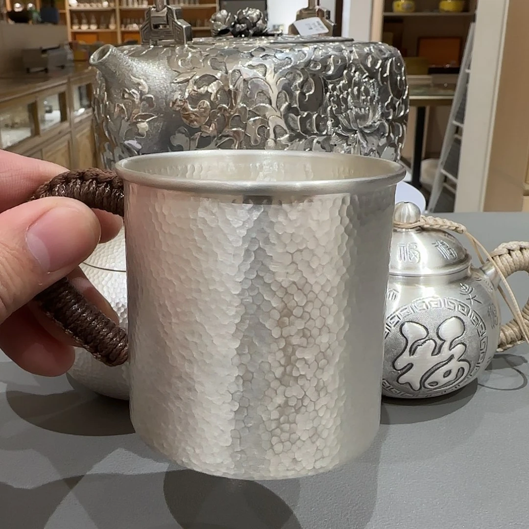 精品茶缸 足银999