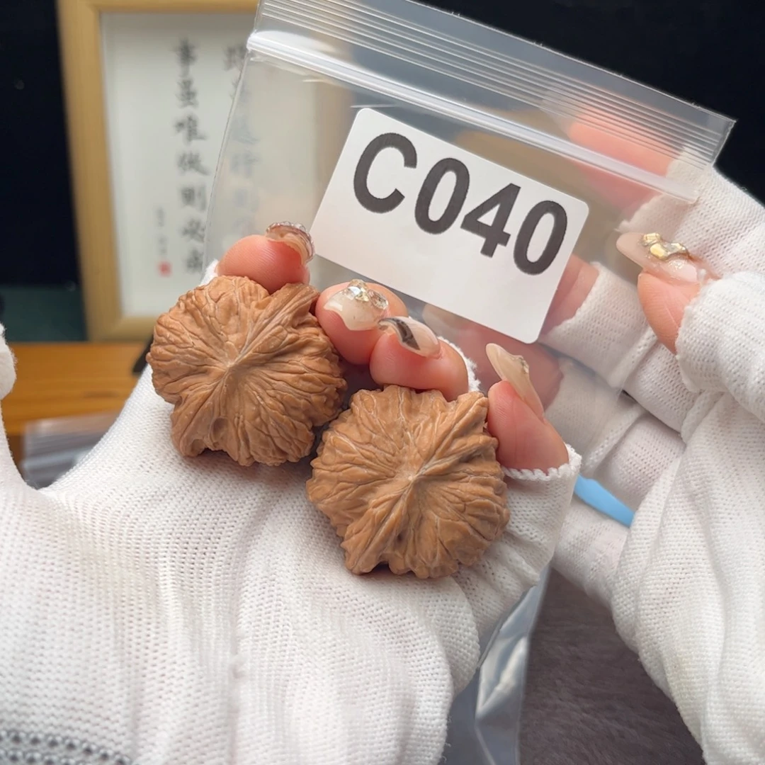 文玩核桃把件38磨盘c040
