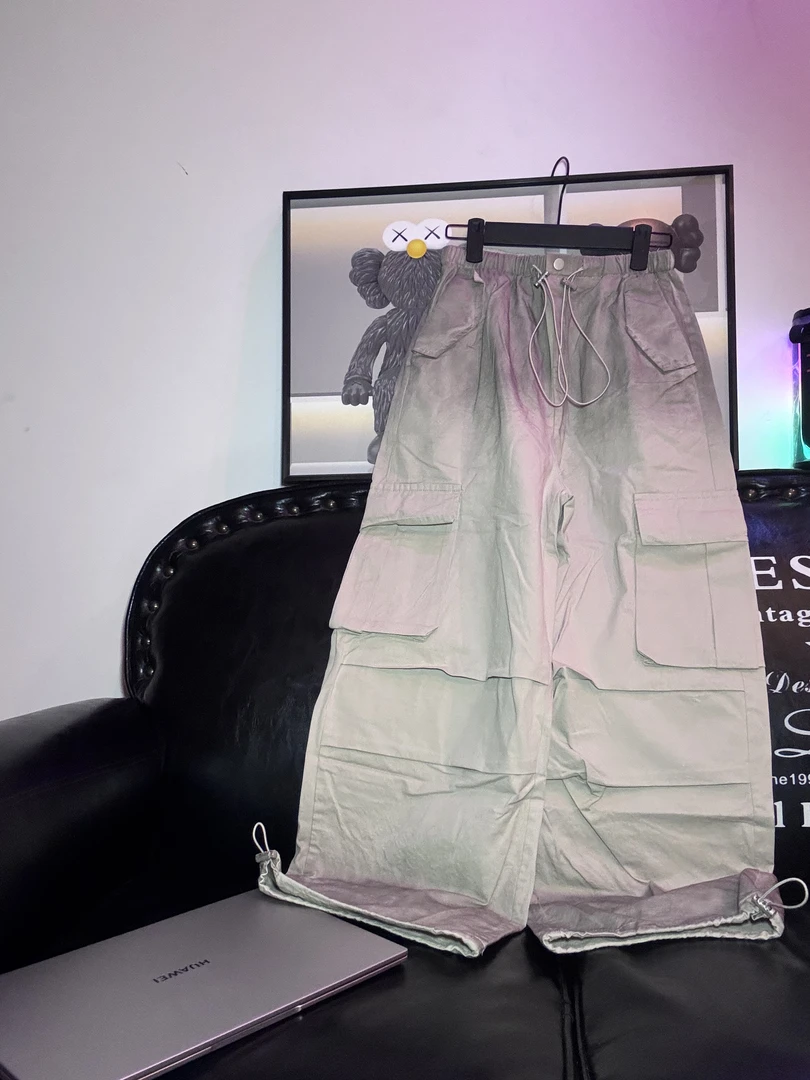 卡其渐变色工装裤