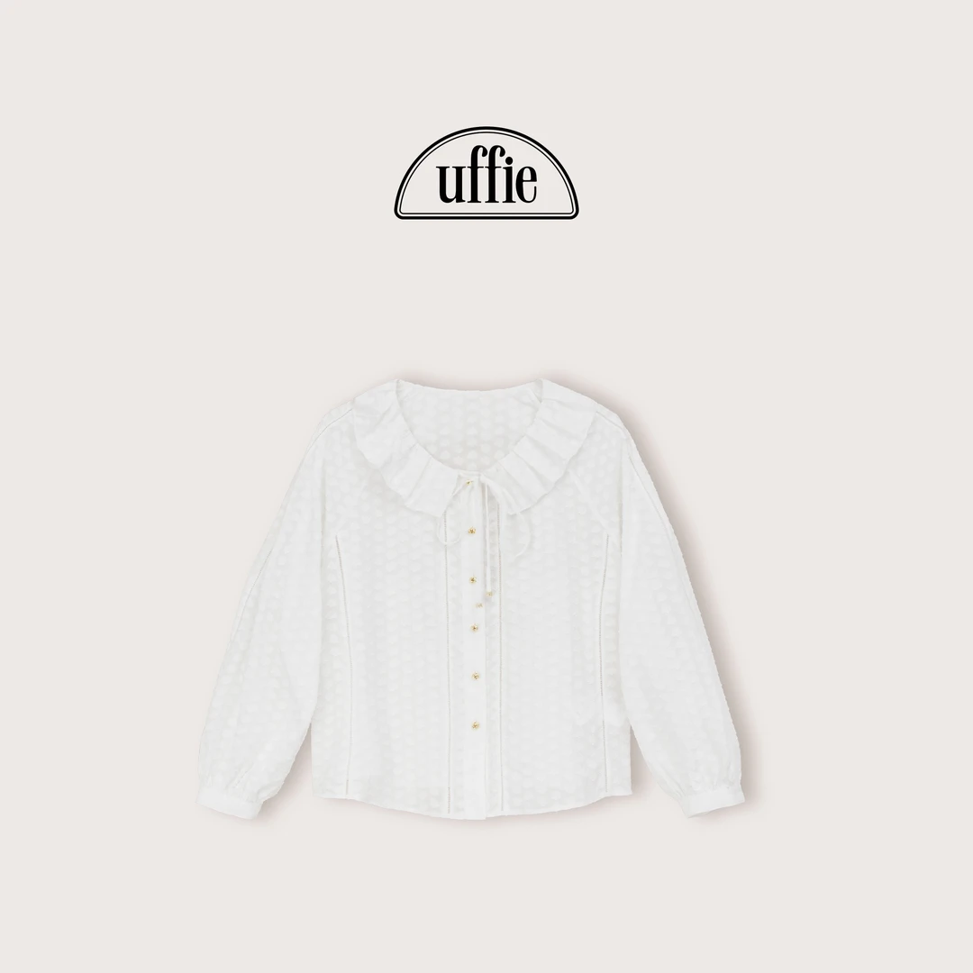 UFFIE 于绘 剪花扇领衬衫