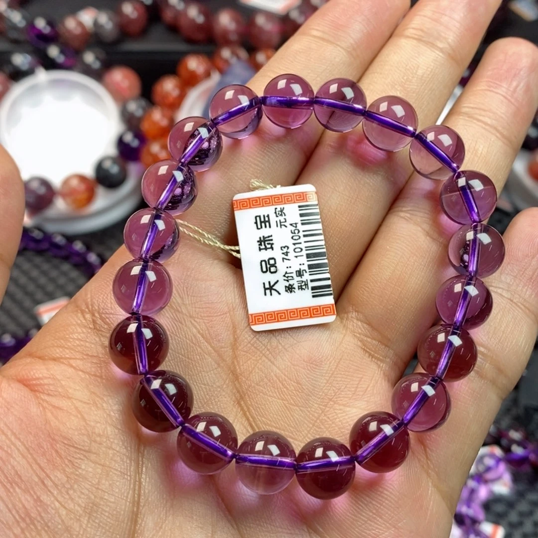 水晶手链未镶嵌小****狼紫水晶101054