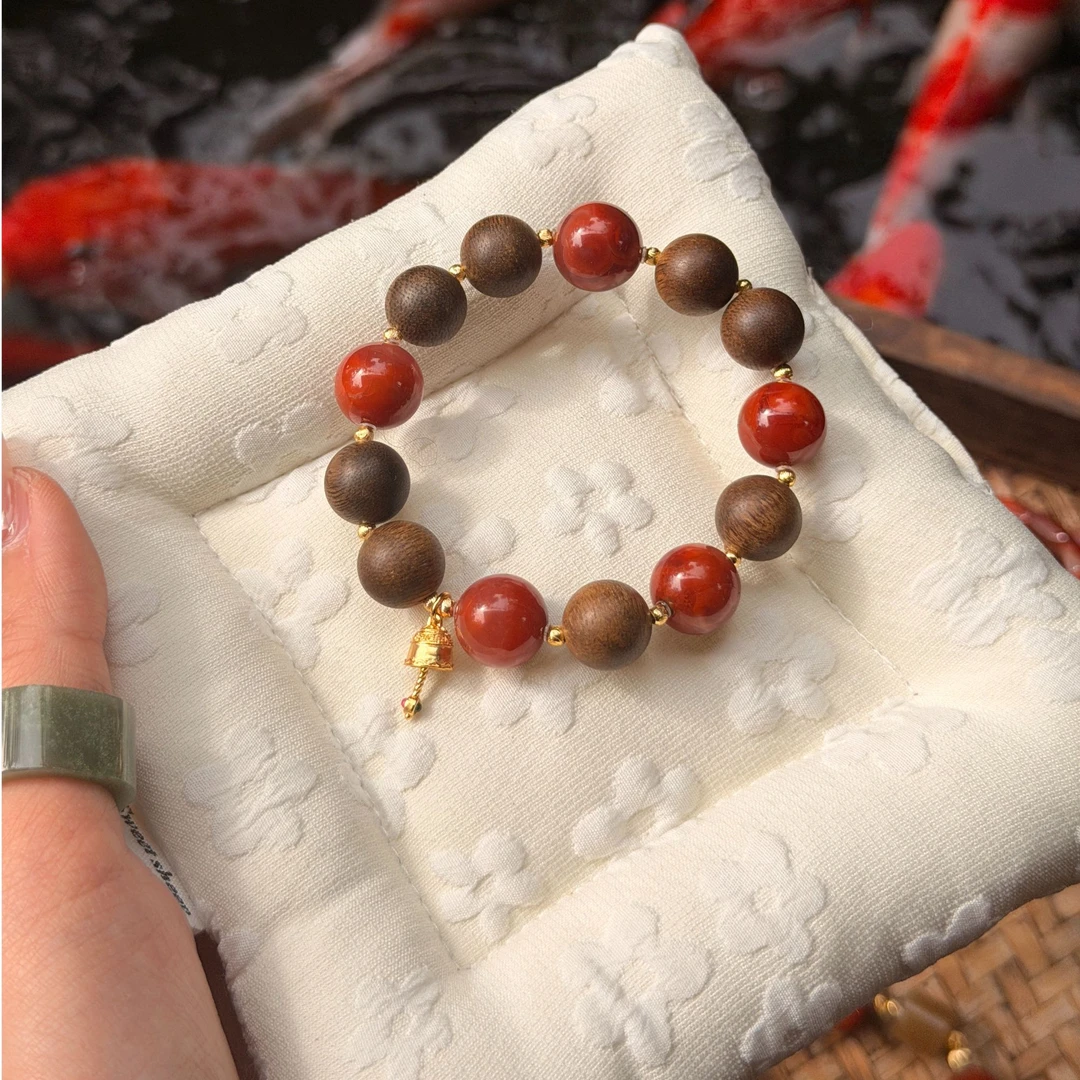 BEREAL彼悦·【锦鲤南红】B款 南红玛瑙&沉香水晶手串