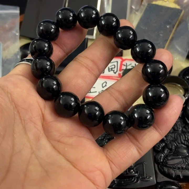 翡翠手链未镶嵌木*周墨翠14