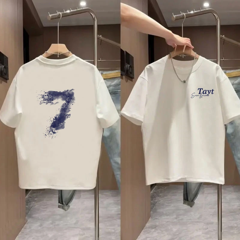 男童夏季短袖t恤中大童韩版宽松休闲男孩痞帅气时髦儿童上衣潮牌t