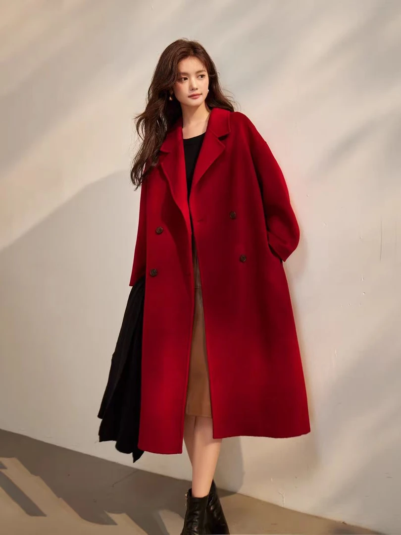 【反季仓库清货】羊毛大衣短款中长款气质外套时尚百搭羊绒宽松毛呢
