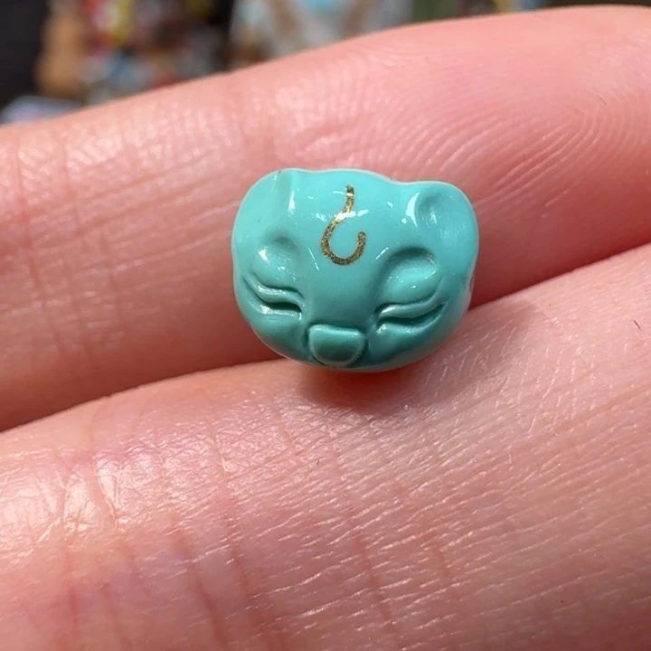 绿松石未镶嵌狐狸卡子