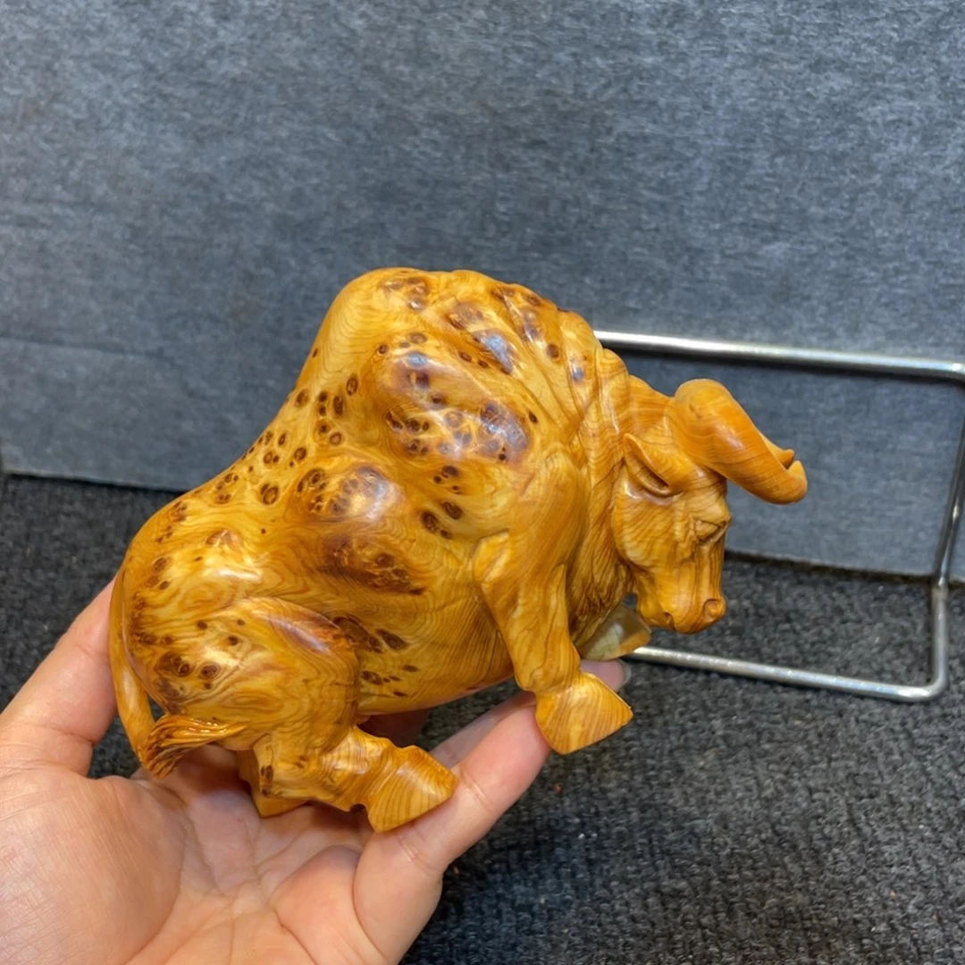 柏木（崖柏）太行精品陈化满留牛摆件