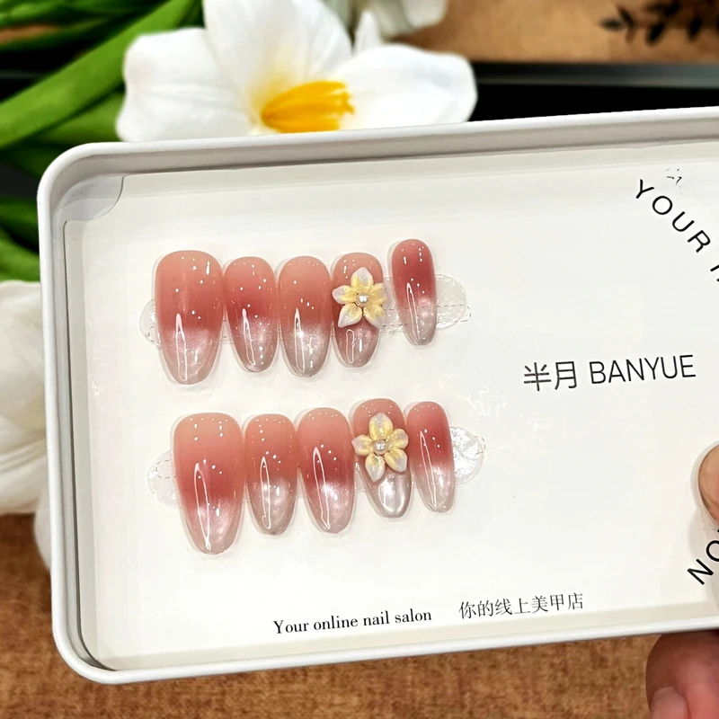 【鸡蛋花】LeGe Nail 精选爆火纯手工显白气质穿戴美甲501