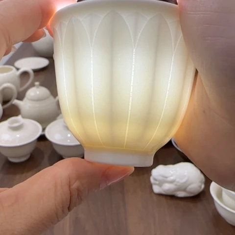 微瑕莲瓣铃铛杯不发礼盒