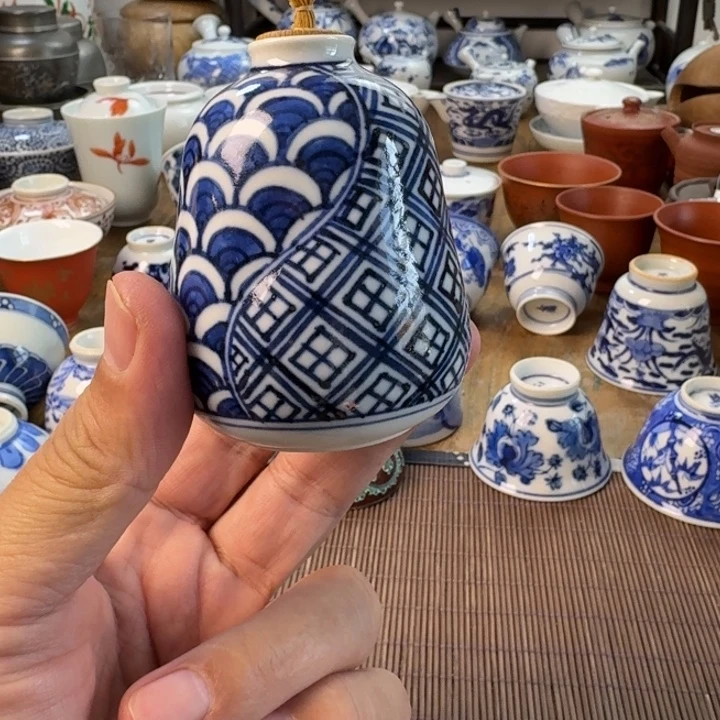 青花瓷器杯子茶具