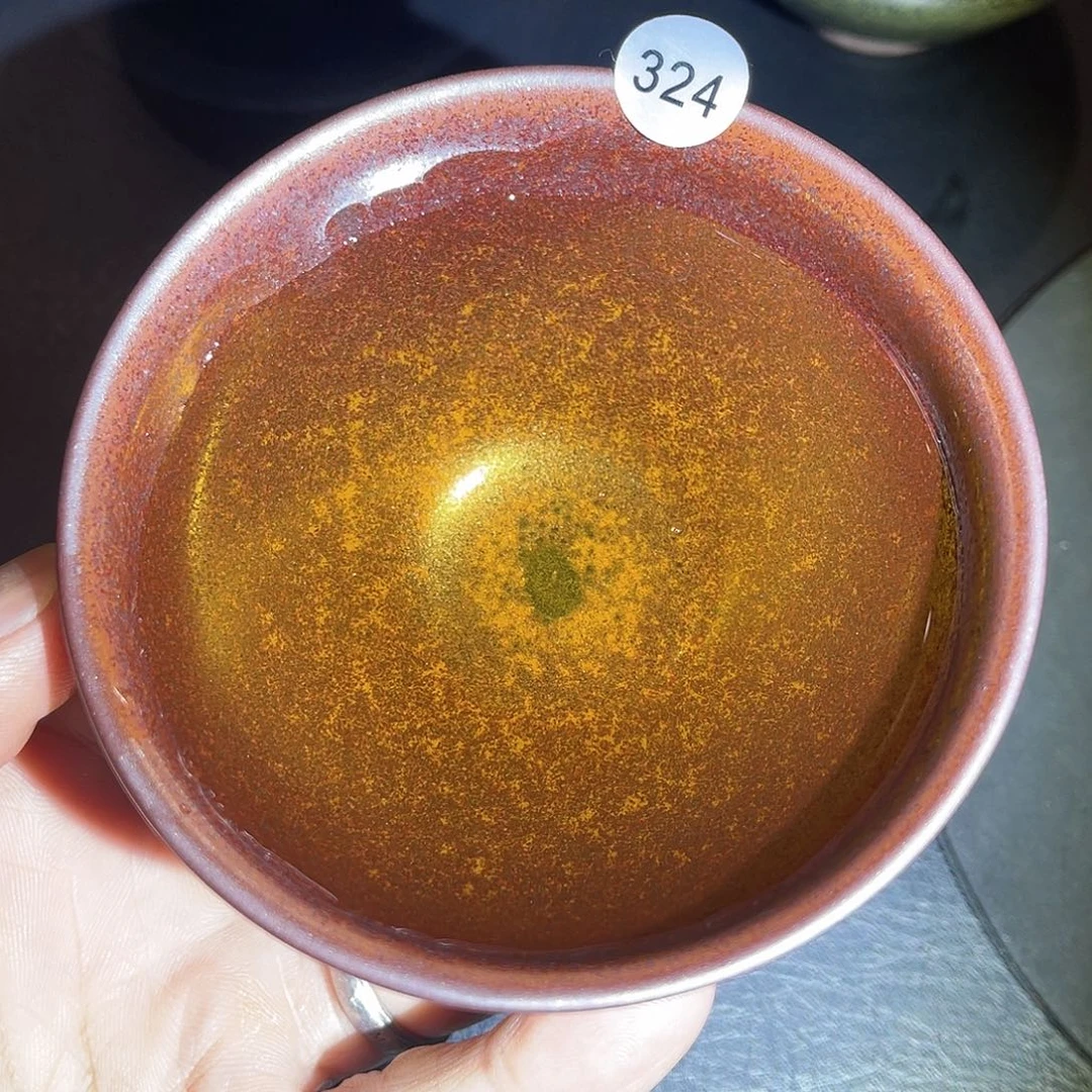 茶盏龙窑柴烧铁锈束口器型