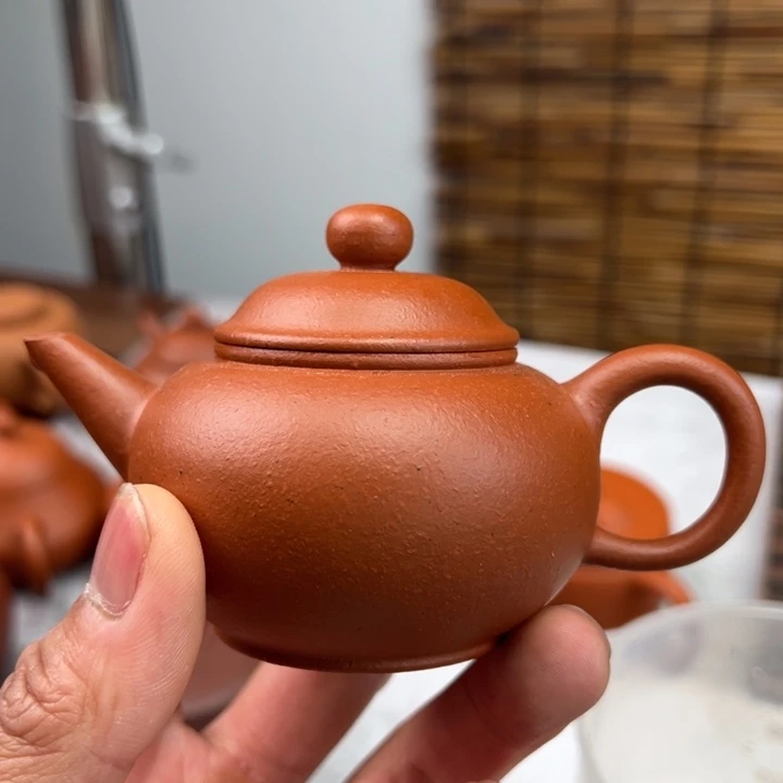 紫砂茶壶杰****3瑕疵口磕朱泥水平