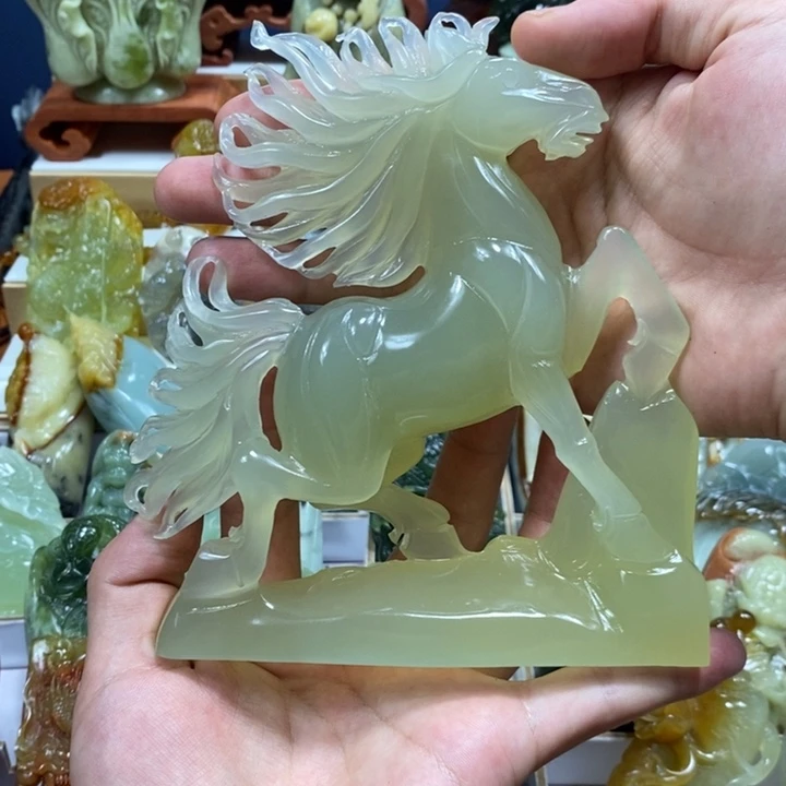 蛇纹石玉合金手把件王*楠