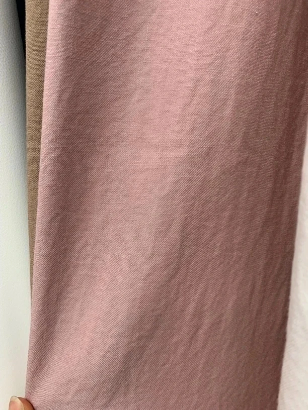 粉色 西沙自然麻布料