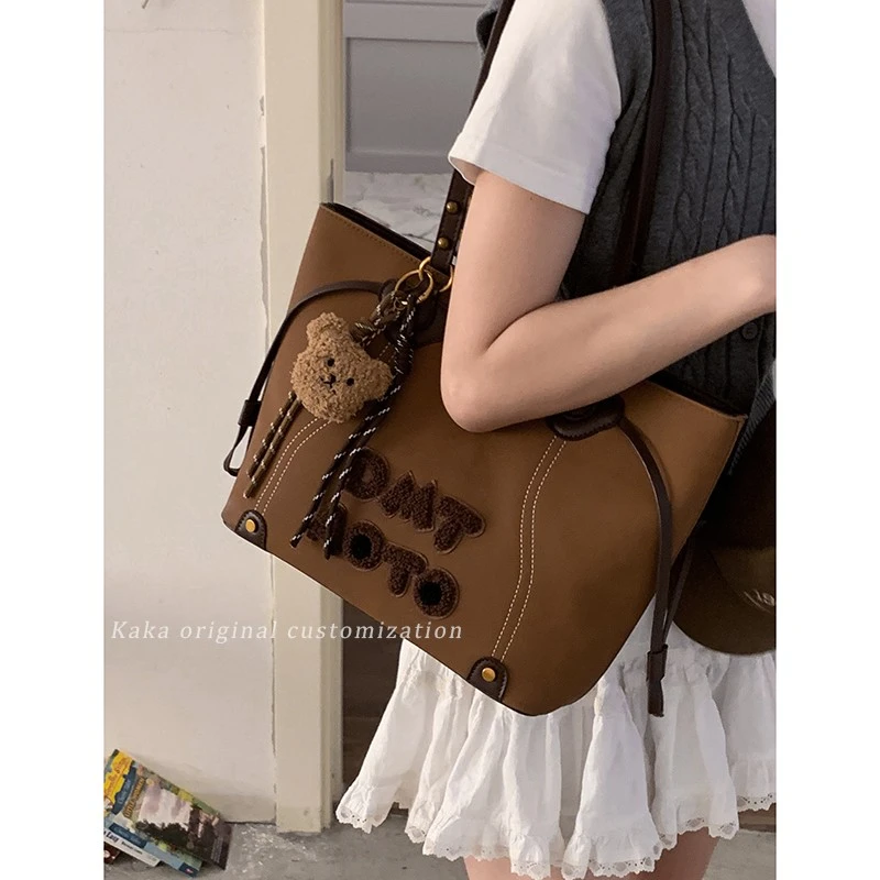 韩系复古包包女款爆款2025新款秋冬时尚腋下单肩包百搭通勤托特包