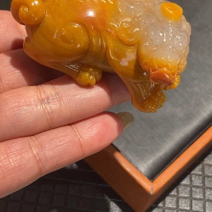 未镶嵌石英质玉（黄龙玉）颈饰