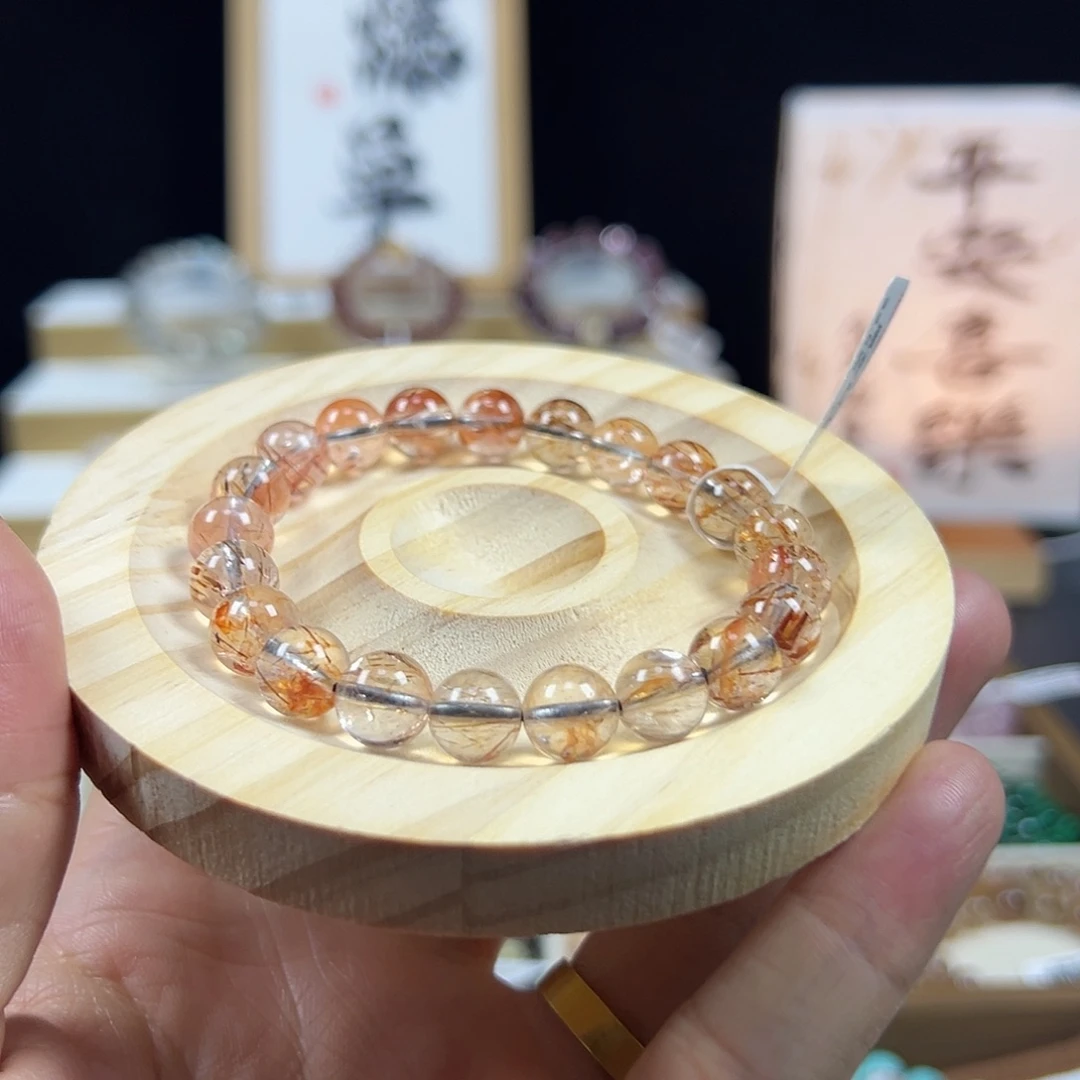 水晶未镶嵌手链黑金超七