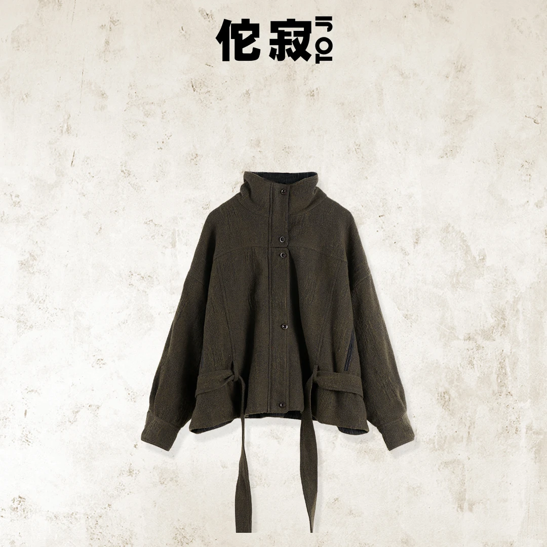 TOJI佗寂时尚羊毛混纺棉服外套百搭设计师款日常高级感ADO4F799