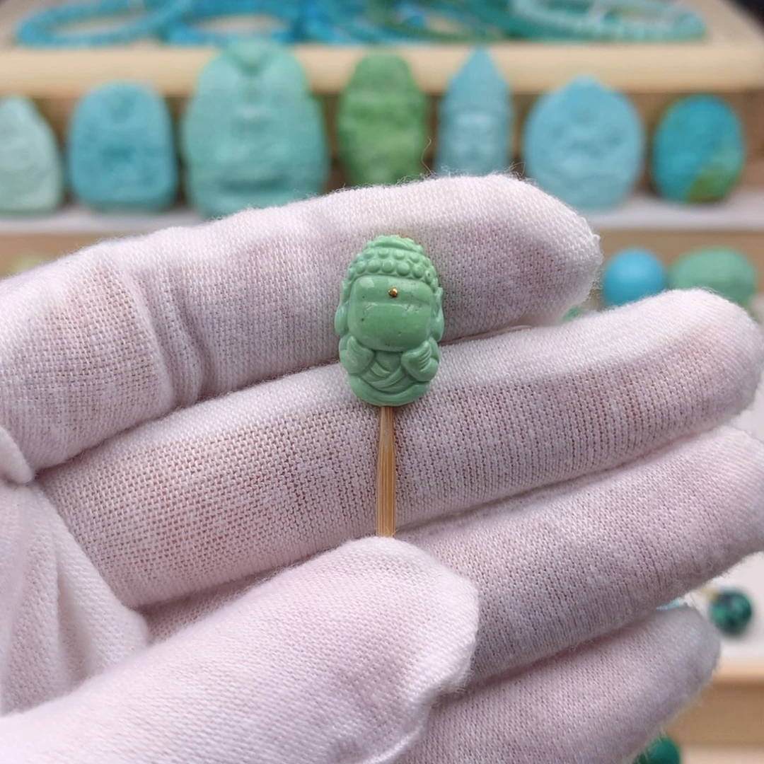 未镶嵌绿松石珠宝奇石10.5mm