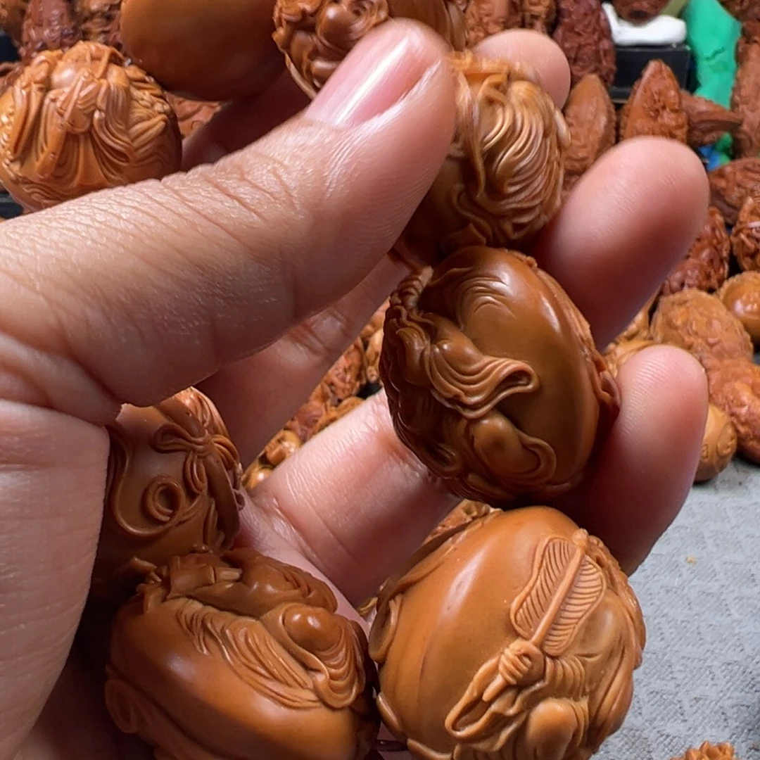 土***圆橄榄核手串/手链核雕