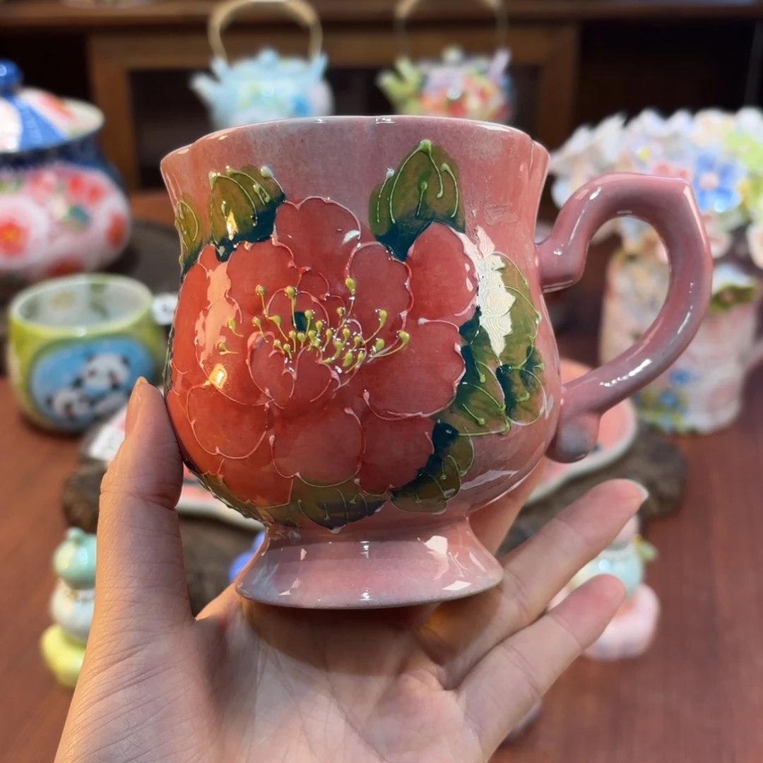 景德镇手绘高温釉下彩陶瓷茶具