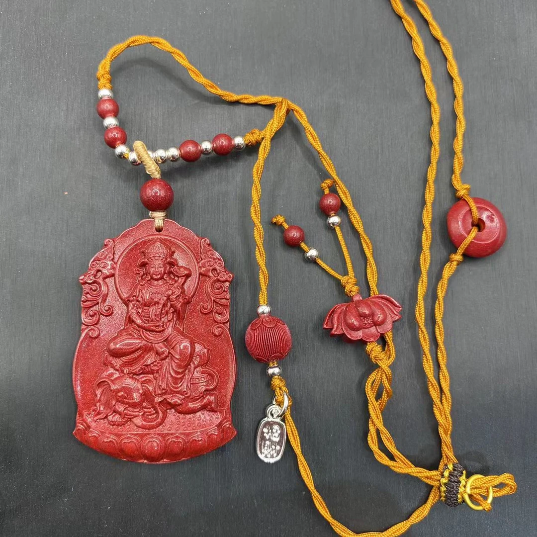 含辰砂工艺品高含量朱砂紫金砂设计款十二生肖佛吊坠爆款送礼