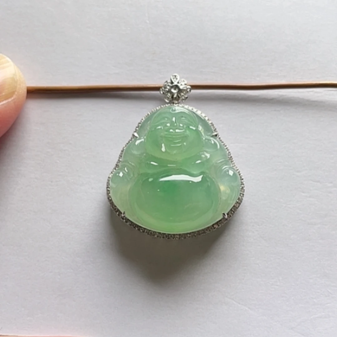 【闪购商品】吊坠(不含链)18K金镶嵌翡翠