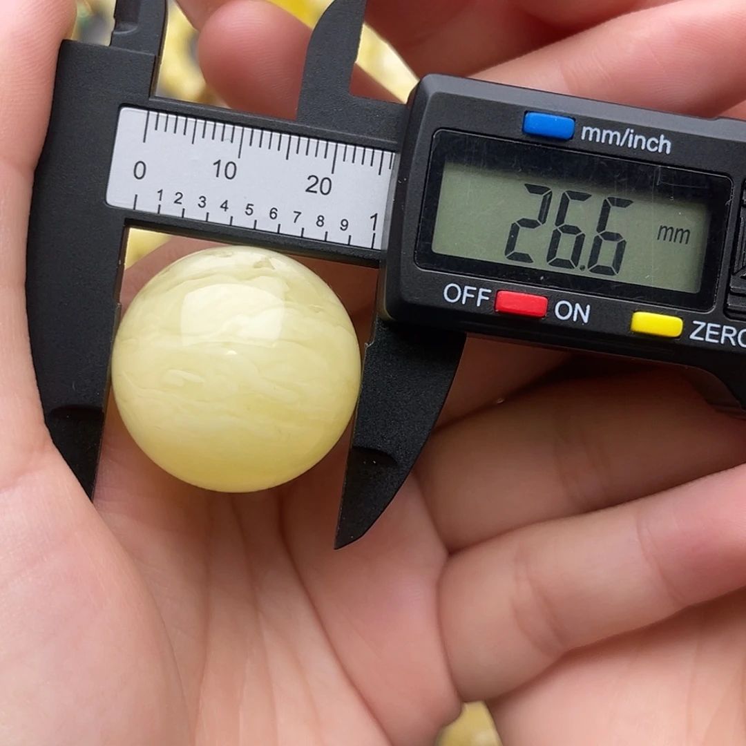 蜜蜡未镶嵌裸石蜜蜡圆珠梦微瑕