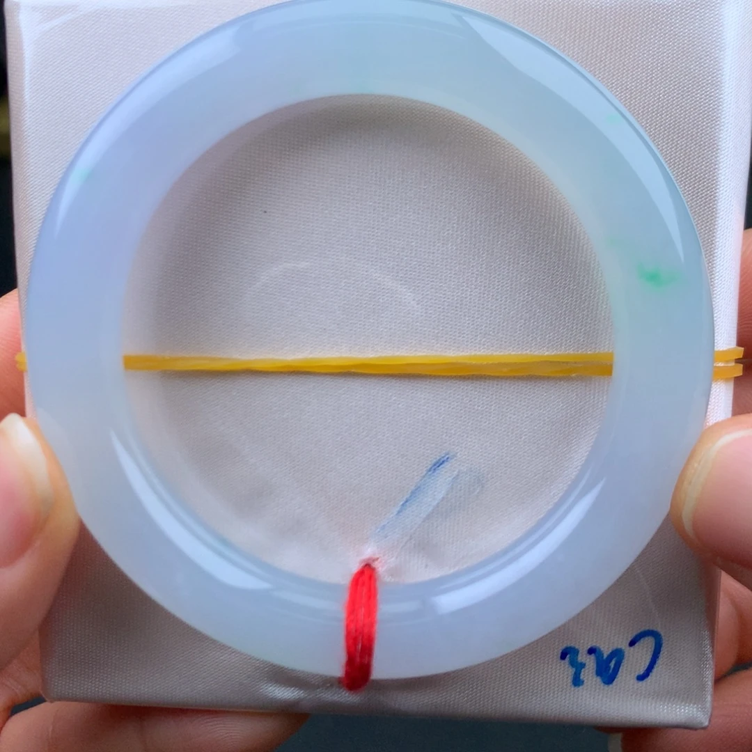 翡翠未镶嵌手镯冰春彩