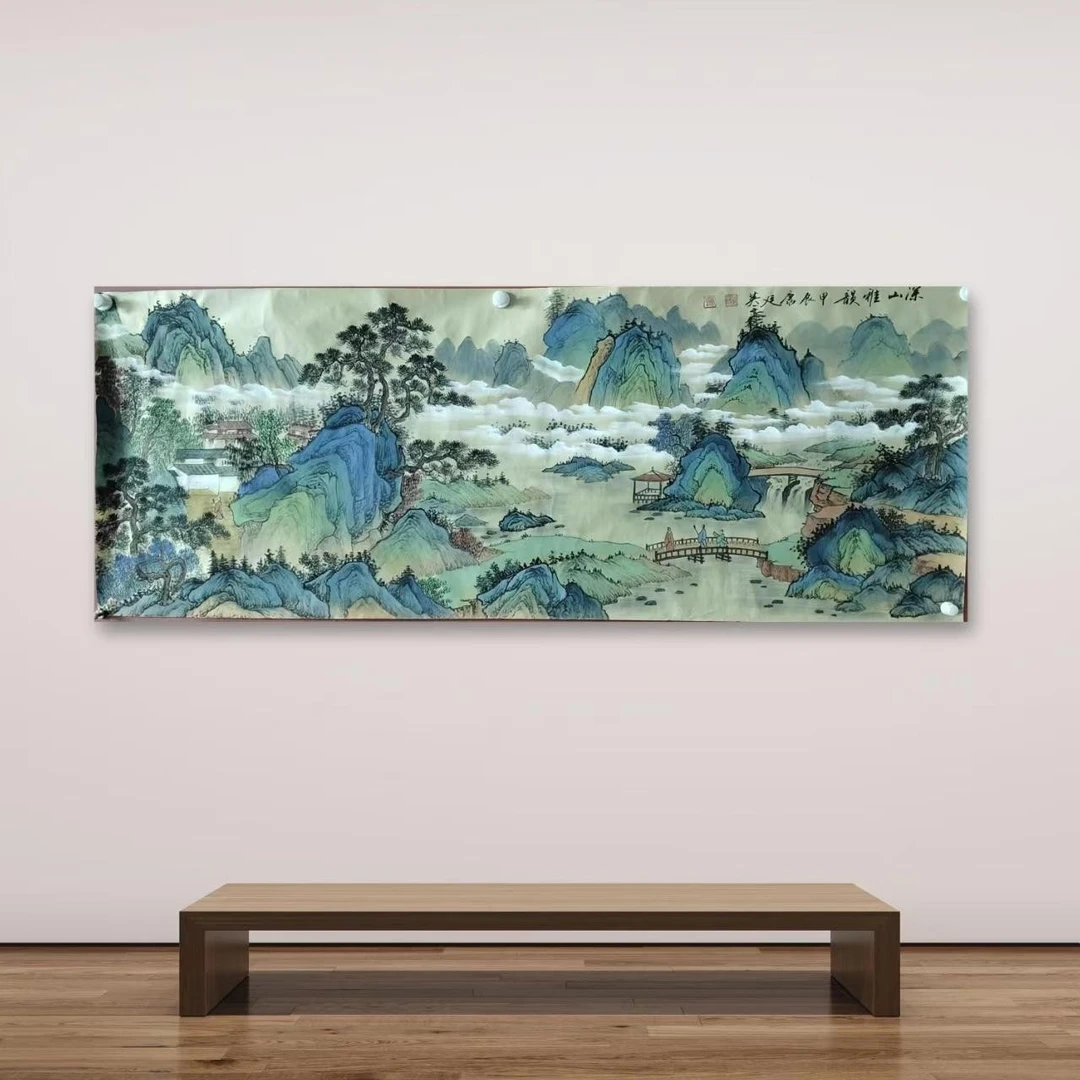 康廷英-手绘国画-1-3-深山雅韵-小六-宣纸-客厅办公室挂画