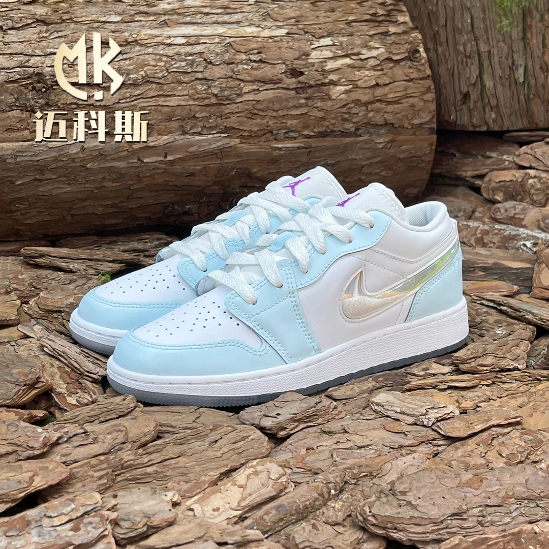 Air Jordan 1 AJ1冰雪奇缘白蓝女款低帮运动休闲球鞋 HJ3481-491