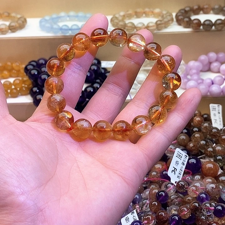 水晶手链未镶嵌随**成黄塔晶11+