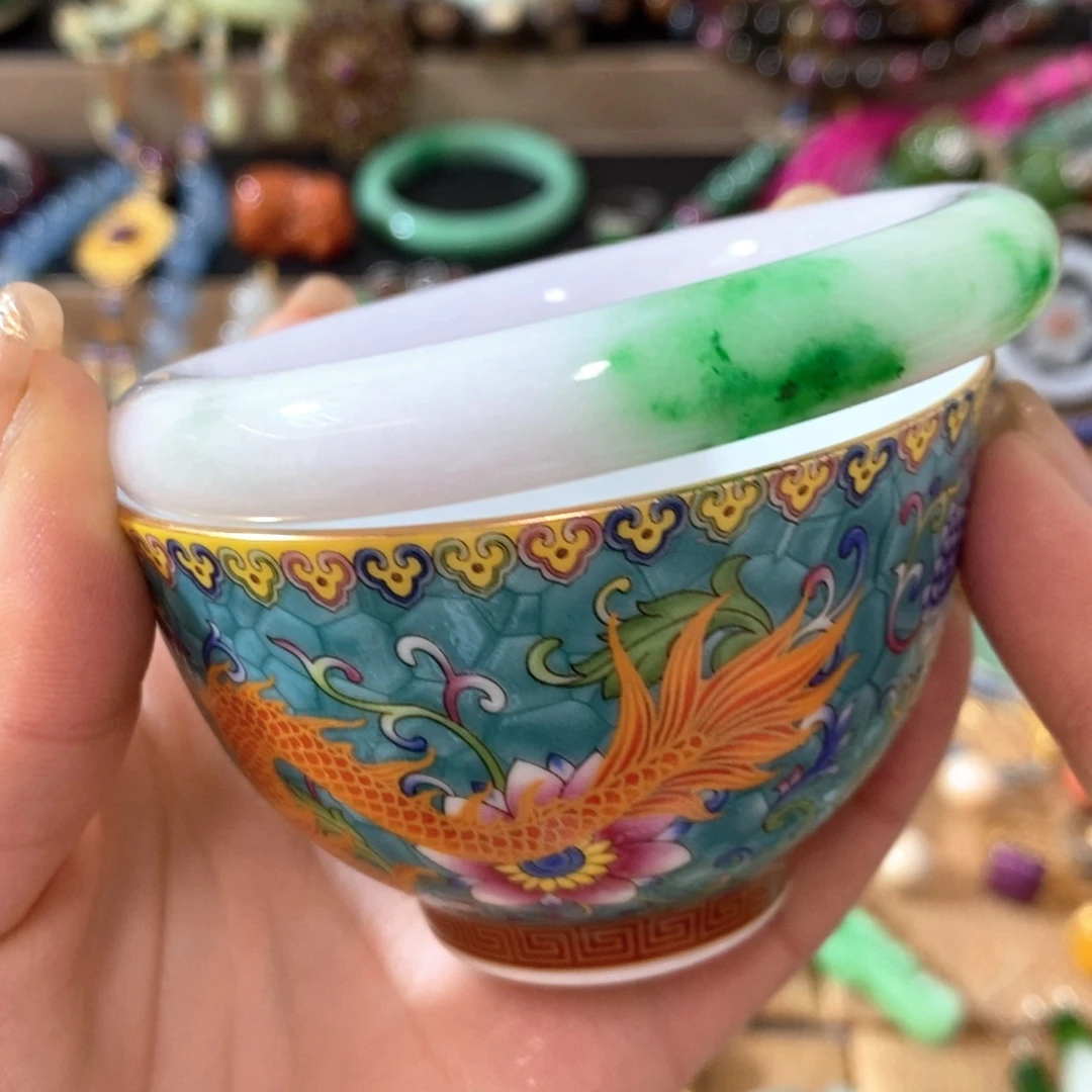 招***宝杯瓷器杯子漂亮漂亮
